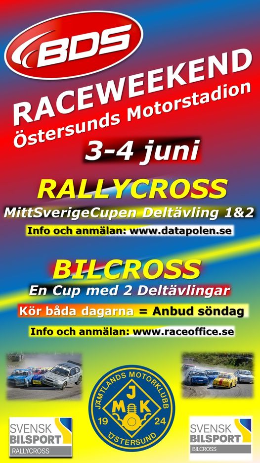 Rallycrosstävling 3-4 Juni